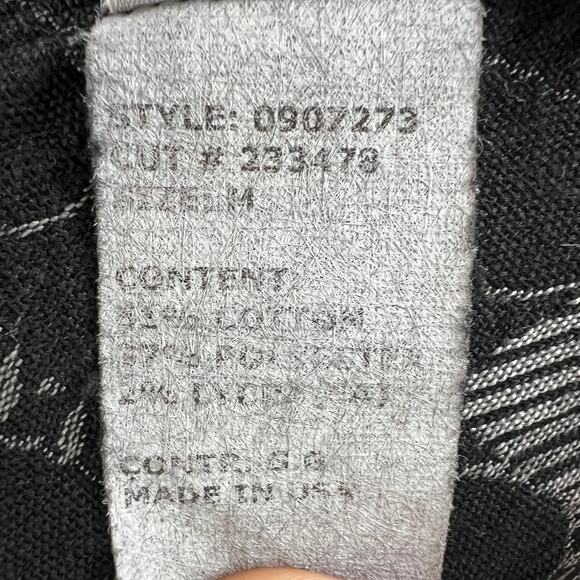 Cut-Loose Gray Black Blazer Jacket Cotton Polka Dot Plaid Notch Lapel Medium M - Picture 12 of 12